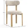 Silla de comedor tapizada en Chenille -  Patas efecto roble - Diseño ergonómico y moderno - Okare image 7