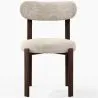 Silla de comedor tapizada en Chenille -  Patas efecto madera oscura - Diseño ergonómico y moderno - Okare image 7