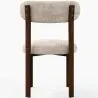 Silla de comedor tapizada en Chenille -  Patas efecto madera oscura - Diseño ergonómico y moderno - Okare image 7