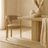 Sillón de salón con Reposabrazos tapizado en Chenille -  Patas efecto roble - Diseño ergonómico y moderno - Okare image 7