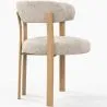 Sillón de salón con Reposabrazos tapizado en Chenille -  Patas efecto roble - Diseño ergonómico y moderno - Okare image 7