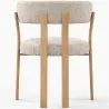 Sillón de salón con Reposabrazos tapizado en Chenille -  Patas efecto roble - Diseño ergonómico y moderno - Okare image 7