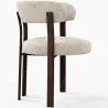 Sillón de salón con Reposabrazos tapizado en Chenille -  Patas efecto madera oscura - Diseño ergonómico y moderno - Okare image 7