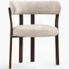 Sillón de salón con Reposabrazos tapizado en Chenille -  Patas efecto madera oscura - Diseño ergonómico y moderno - Okare image 7
