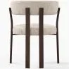 Sillón de salón con Reposabrazos tapizado en Chenille -  Patas efecto madera oscura - Diseño ergonómico y moderno - Okare image 7