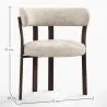 Sillón de salón con Reposabrazos tapizado en Chenille -  Patas efecto madera oscura - Diseño ergonómico y moderno - Okare image 7