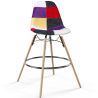Taburete de Bar - Tapizado Patchwork - Diseño Escandinavo y Patas de Madera - Skögur image 7