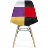 Silla de Comedor - Tapizado Patchwork - Diseño Escandinavo y Patas de Madera - Skögur image 7