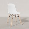 Silla de comedor con patas de madera natural – Estilo moderno y funcionalidad -Broly image 7