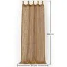 Toldo Cortina de sombra de fibra de coco 2.8x1.5M - Vela de sombra 100% Natural image 7