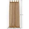 Toldo Cortina de sombra de fibra de coco 2.1x1.5M - Vela de sombra 100% Natural image 7