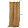 Toldo Cortina de sombra de fibra de coco 2.1x2.0M - Vela de sombra 100% Natural image 7