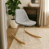 Mecedora Moderna para Adultos Tapizada en Tela – Patas de Acero y Madera - Skögur image 7