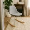 Mecedora Moderna para Adultos Tapizada en Tela – Patas de Acero y Madera - Skögur image 7