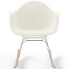 Silla Mecedora Bouclé con Brazos – Diseño Escandinavo con Acero y Madera - Nordika image 7