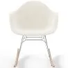 Silla Mecedora Bouclé con Brazos – Diseño Escandinavo con Acero y Madera - Nordika image 7