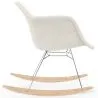 Silla Mecedora Bouclé con Brazos – Diseño Escandinavo con Acero y Madera - Nordika image 7