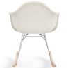 Silla Mecedora Bouclé con Brazos – Diseño Escandinavo con Acero y Madera - Nordika image 7
