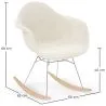 Silla Mecedora Bouclé con Brazos – Diseño Escandinavo con Acero y Madera - Nordika image 7