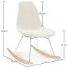 Silla Mecedora Minimalista en Bouclé – Estilo Nórdico con Base de Madera y Acero - Skögur image 7