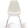 Silla Mecedora Minimalista en Bouclé – Estilo Nórdico con Base de Madera y Acero - Skögur image 7