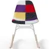 Silla Mecedora Patchwork Moderna – Estilo Nórdico con Patas de Madera y Acero - Skögur image 7