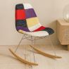 Silla Mecedora Patchwork Moderna – Estilo Nórdico con Patas de Madera y Acero - Skögur image 7