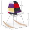 Silla Mecedora Patchwork Moderna – Estilo Nórdico con Patas de Madera y Acero - Skögur image 7