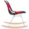 Silla Mecedora Patchwork Moderna – Estilo Nórdico con Patas de Madera y Acero - Skögur image 7