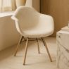 Silla tapizada bouclé con brazos - Escandinava – Comedor, escritorio o sala de espera - Nordika  image 7