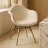 Silla tapizada bouclé con brazos - Escandinava – Comedor, escritorio o sala de espera - Nordika  image 7