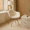 Silla tapizada bouclé con brazos - Escandinava – Comedor, escritorio o sala de espera - Nordika  image 7
