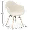 Silla tapizada bouclé con brazos - Escandinava – Comedor, escritorio o sala de espera - Nordika  image 7