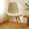Silla de comedor escandinava tapizada en bouclé – Comedor o escritorio - Skögur image 7