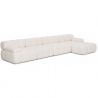 Sofá Modular Chaise Longue Tapizado en Tela Bouclé - 4/5 plazas - Bianca image 7