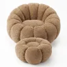 Sillón tapizado con otomano - tela suave - Rubi image 7
