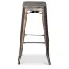 Taburete de Bar Diseño Industrial - Madera y Acero - 76cm - Stylix image 7