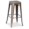 Taburete de Bar Diseño Industrial - Madera y Acero - 76cm - Stylix image 7