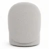 Taburete bajo redondo - asiento tapizado con respaldo - Yaby image 7