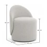 Taburete bajo redondo - asiento tapizado con respaldo - Yaby image 7