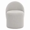 Taburete bajo redondo - asiento tapizado con respaldo - Yaby image 7