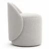 Taburete bajo redondo - asiento tapizado con respaldo - Yaby image 7