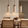 Lámpara de Techo Colgante de Madera y Travertino – Élodie image 7