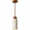 Lámpara de Techo Colgante de Madera y Travertino – Élodie image 7