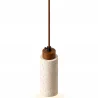 Lámpara de Techo Colgante de Madera y Travertino – Élodie image 7