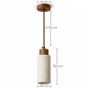 Lámpara de Techo Colgante de Madera y Travertino – Élodie image 7