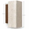 Lámpara de Pared – Aplique de Madera y Travertino – Violette image 7