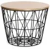 Mesa Auxiliar Redonda - Diseño Industrial - Madera y Metal - Basker image 7