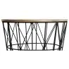 Mesa Auxiliar Redonda - Diseño Industrial - Madera y Metal - Basker image 7