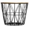 Mesa Auxiliar Redonda - Diseño Industrial - Madera y Metal - Basker image 7
